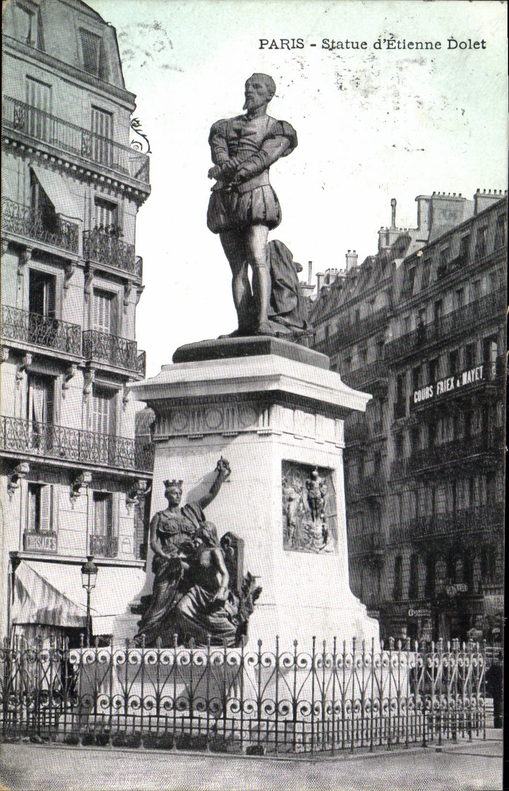 CPA Paris Statue d'Etienne Dolet 