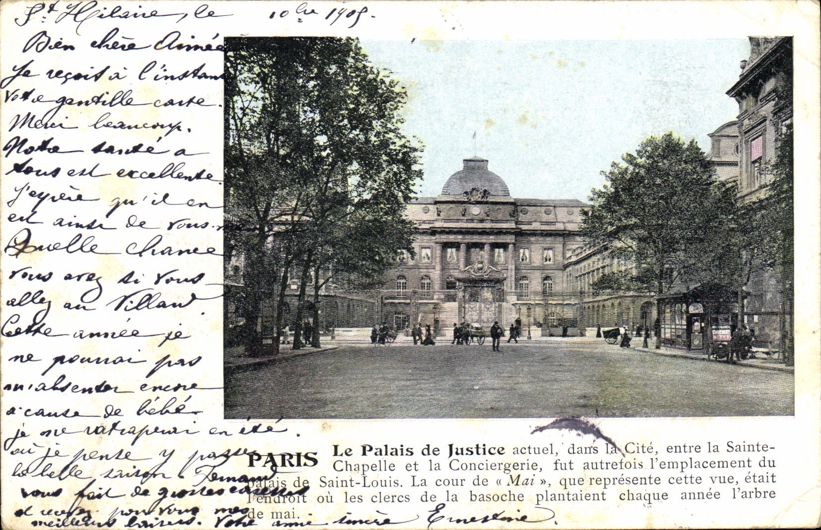 CPA Paris Le Palais de Justice actuel dans la Cite entre la Sainte Chapelle et la Conciergerie 