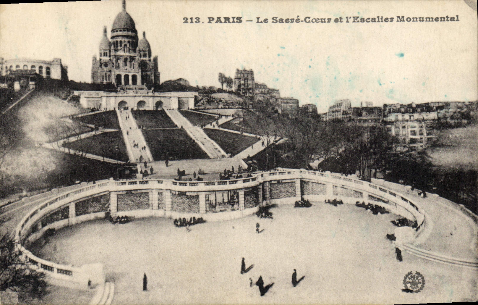 CPA Paris Le Sacre Coeurs et l'Escalier Monumental