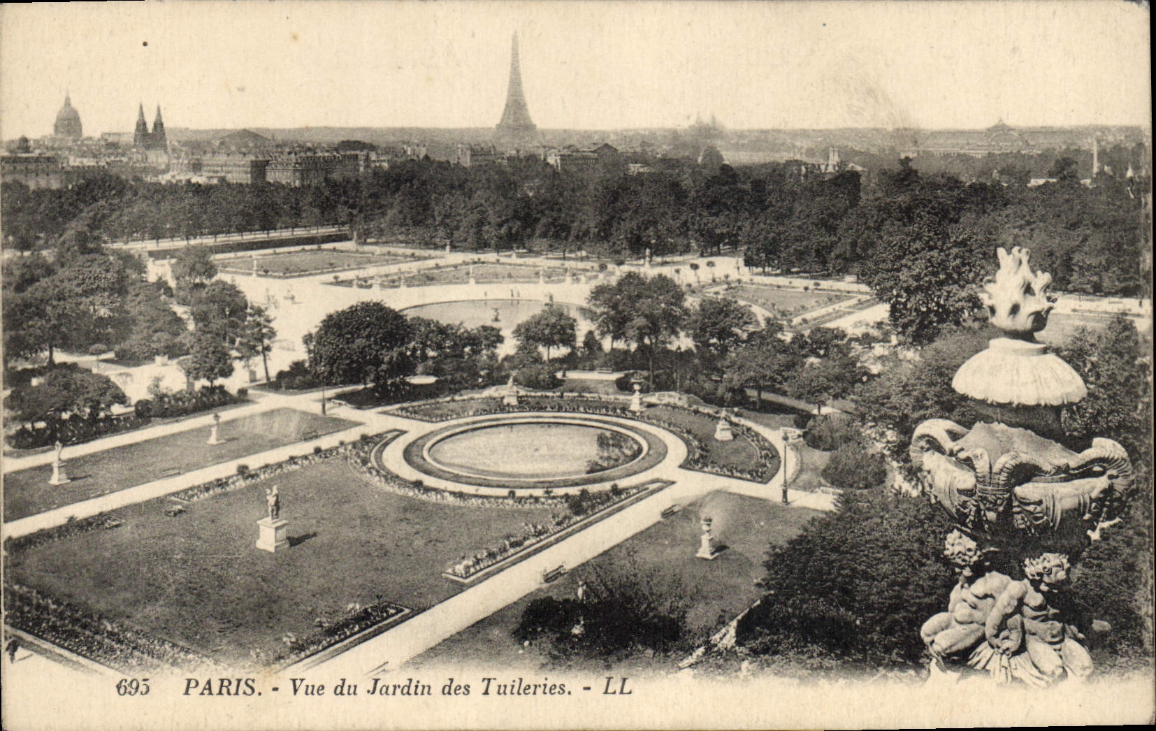 CPA Paris Vue du Jardin des Tuileries 