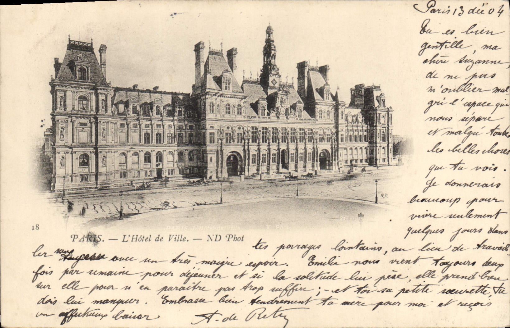 CPA Paris l'Hotel de Ville