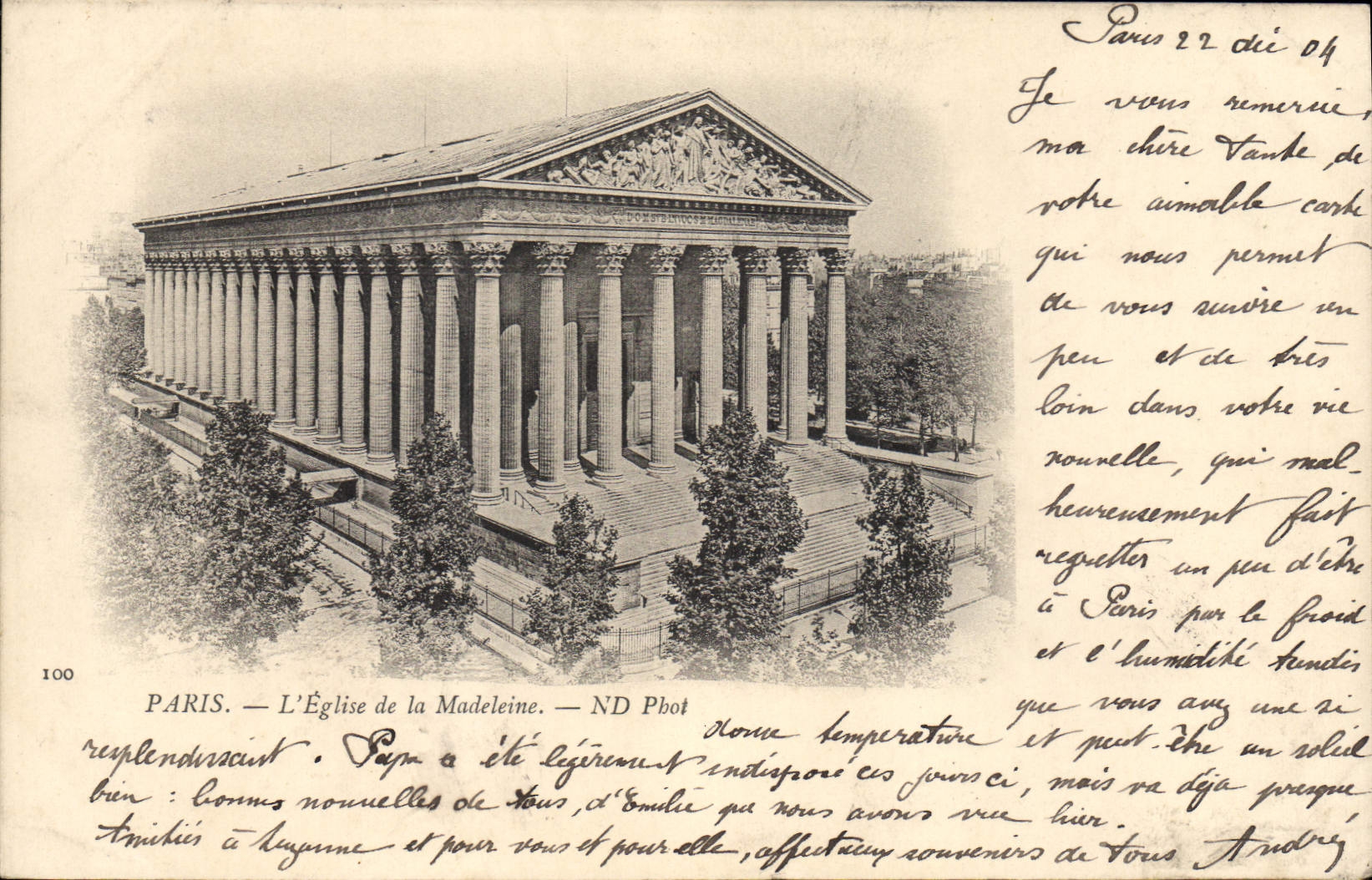 CPA Paris l'Eglise de la Madeleine 