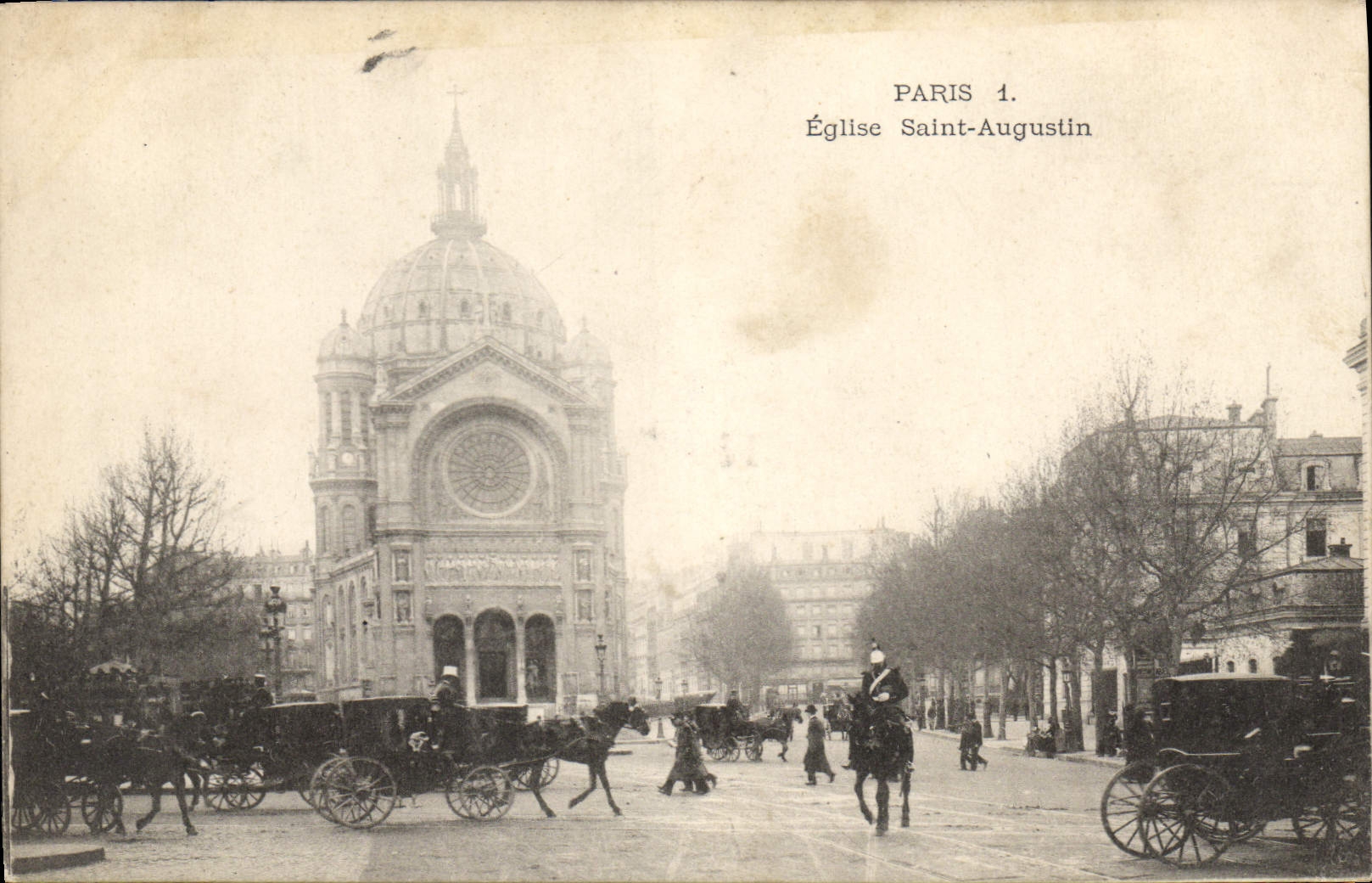 CPA Paris Eglise Saint Augustin 