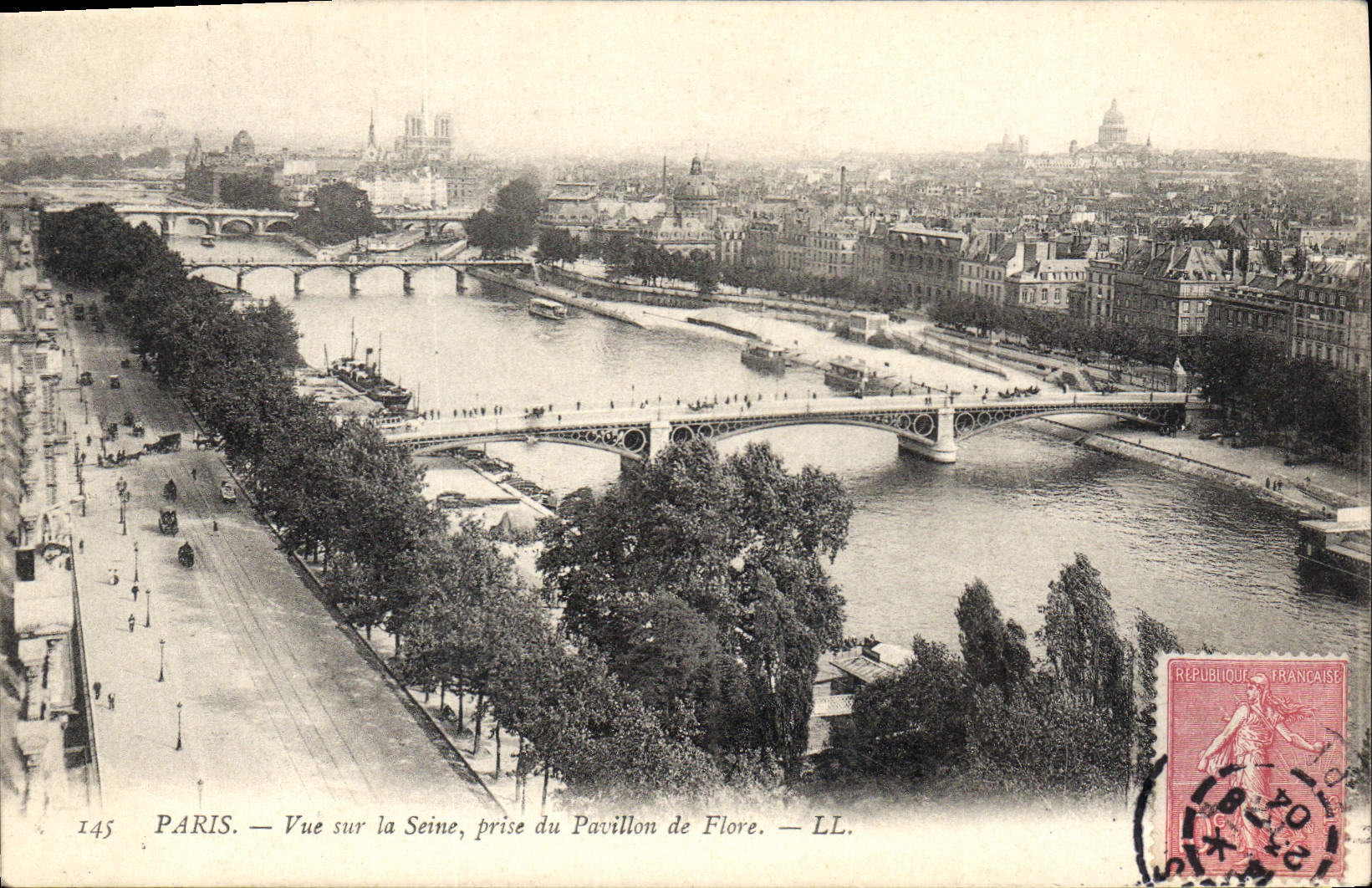 CPA Paris Vue sur la Seine prise du Pavillon de Flore