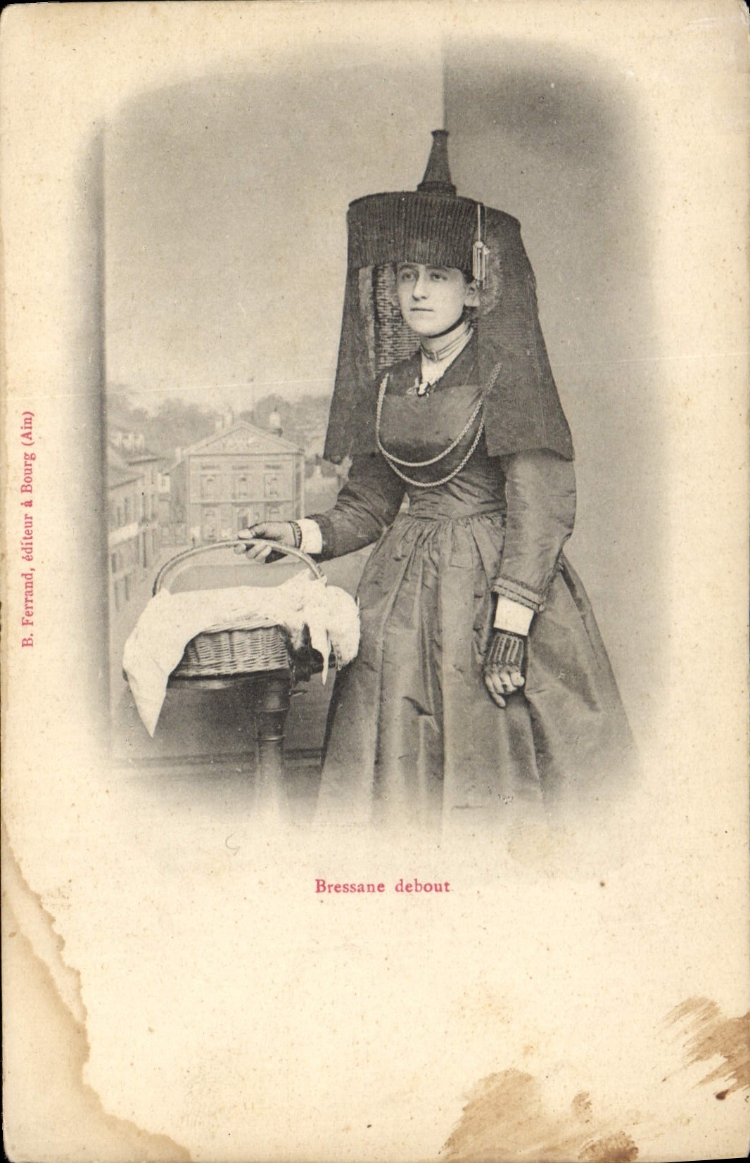 CPA Bressane debout Folklore