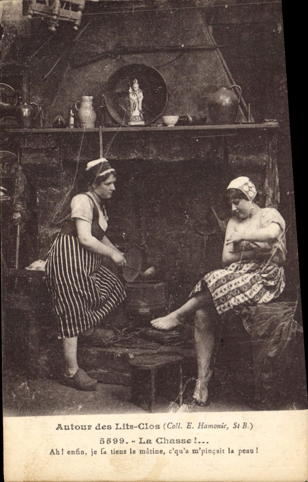 CPA Autour des Lits Clos La Chausse 