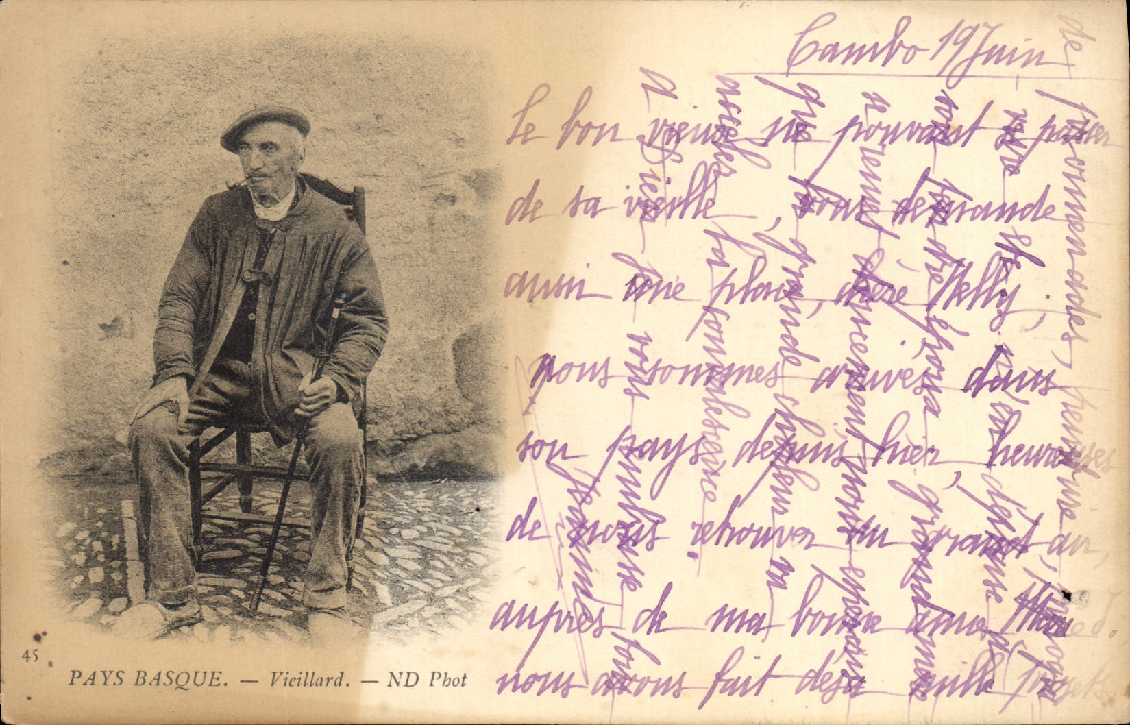 CPA Pays Basque Vieillard 