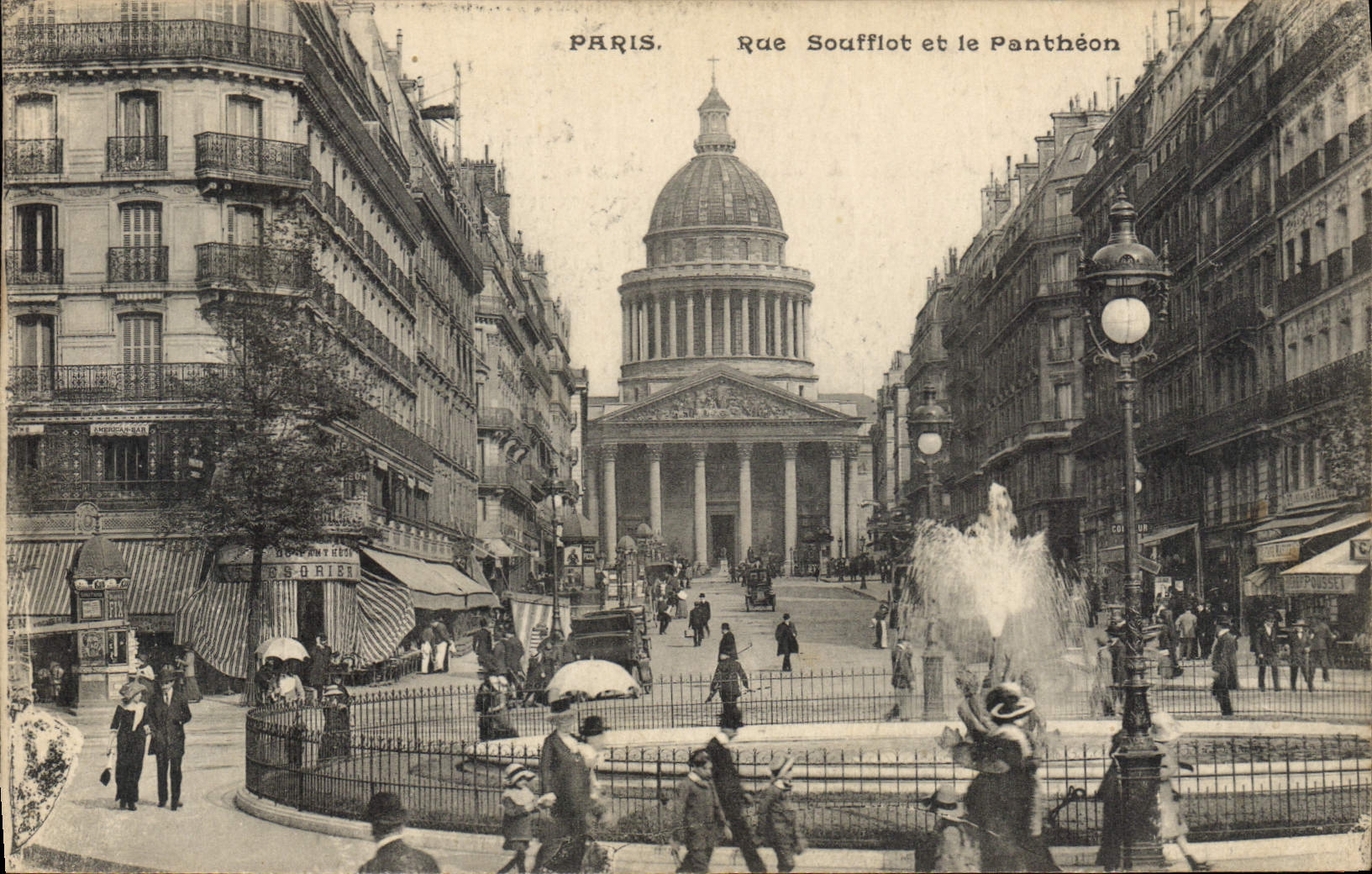 CPA Paris Rue Soufflot et le Pantheon 