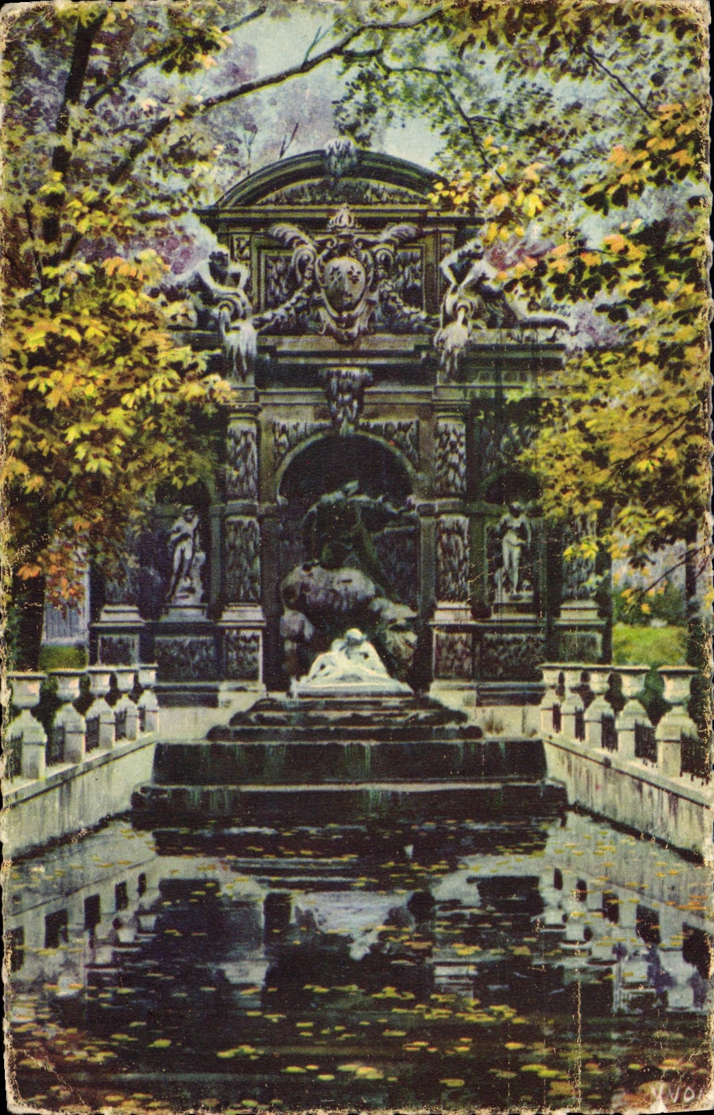 CPA Paris en Flanant Fontaine Merticis Jardin du Luxembourg 