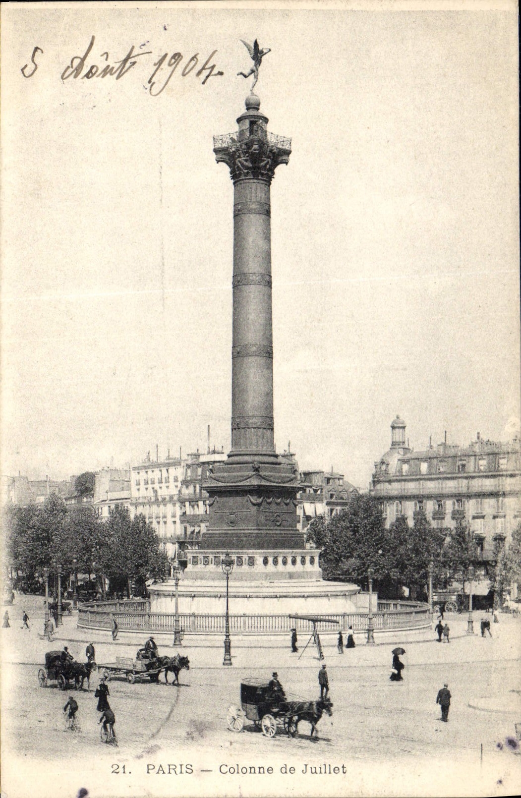 CPA Paris Colonne de Juillet 
