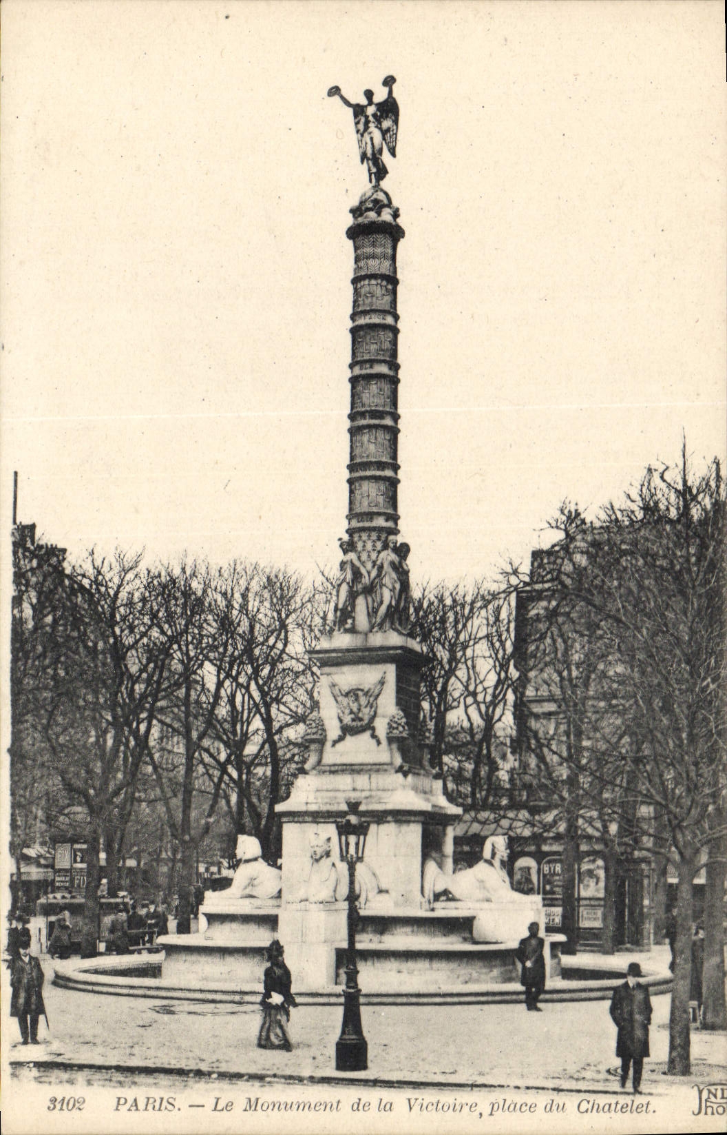 CPA Paris Le Monument de la Victoire place du Chatelet