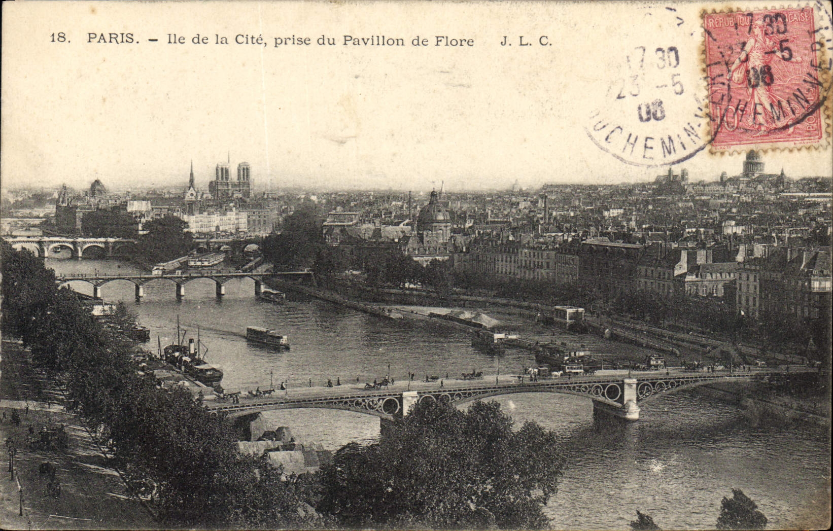 CPA Paris Ile de la Cite prise du Pavillon de Flore 