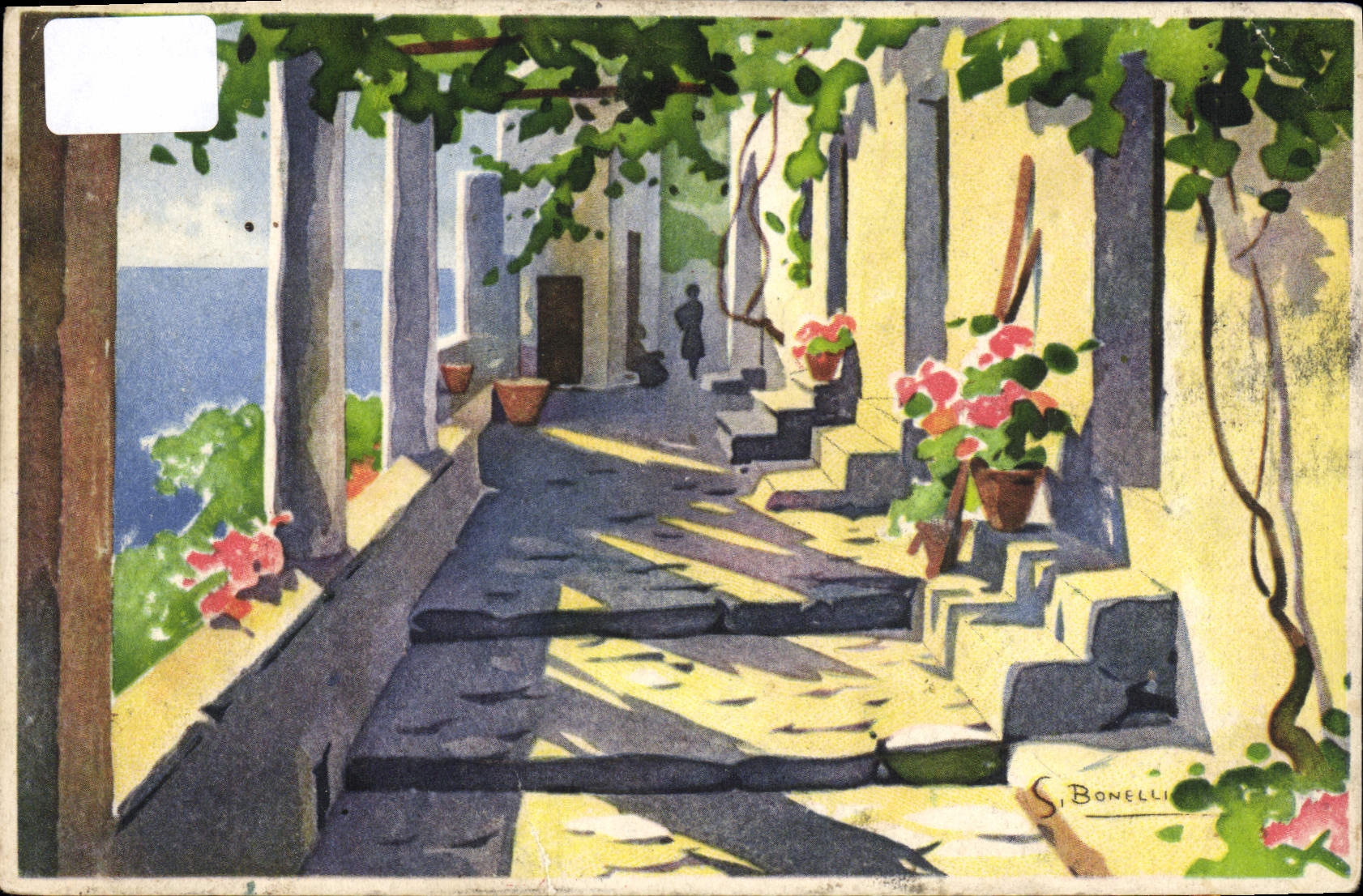 CPA Acquerelil dal vero S Bonnelli 