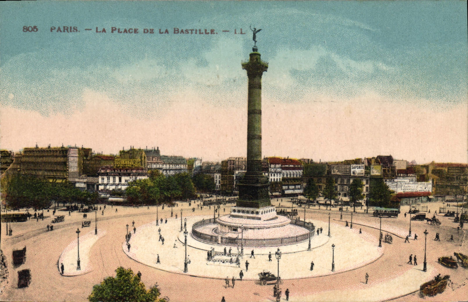 CPA Paris La Place de la Bastille 