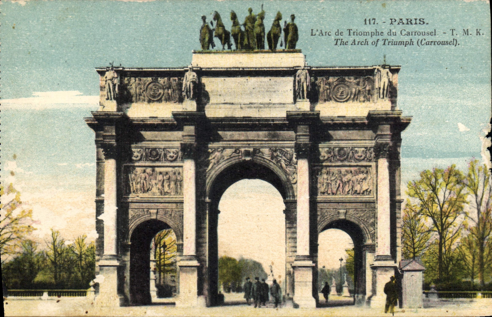 CPA Paris l'Arc de Triomphe du Carrousel 