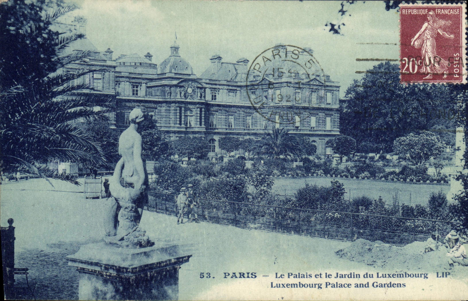 CPA Paris Le Palais et le Jardin du Luxembourg 