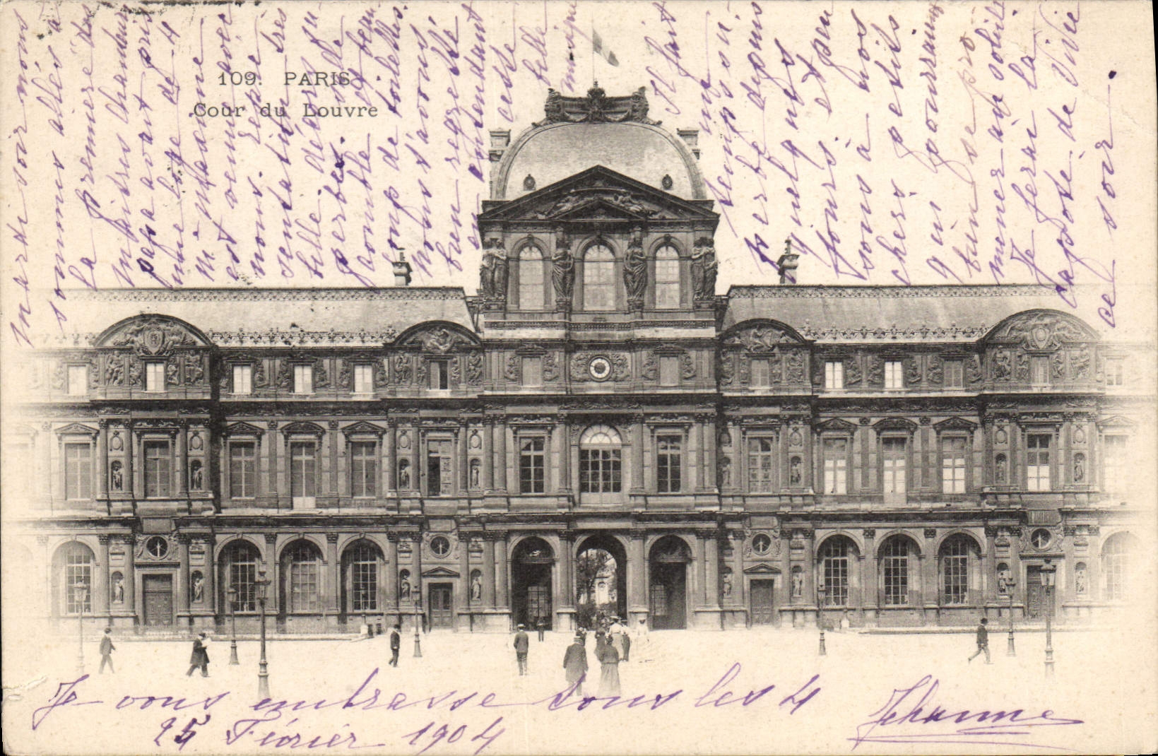 CPA Paris Cour du Louvre
