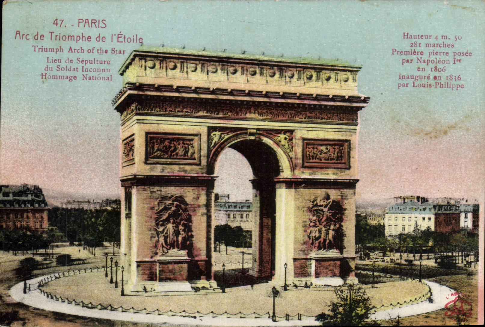 CPA Paris Arc de Triomphe de l'Etoile 