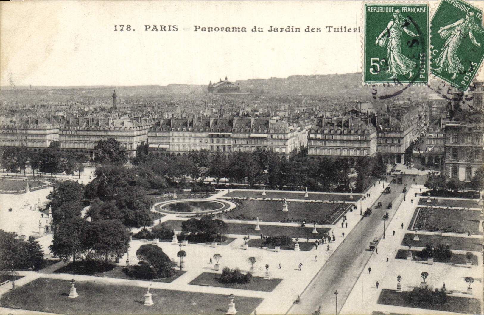 CPA Paris Panorama du Jardin des Tuileries 