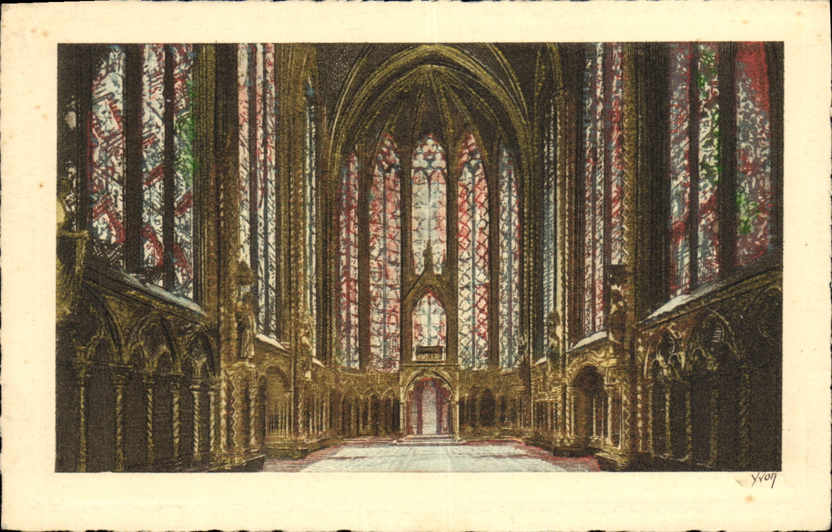 CPA Paris en Flanant Interieur de la Ste Chapelle