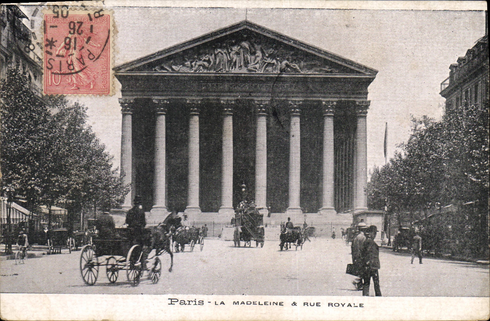 CPA Paris La Madeleine et rue Royale 