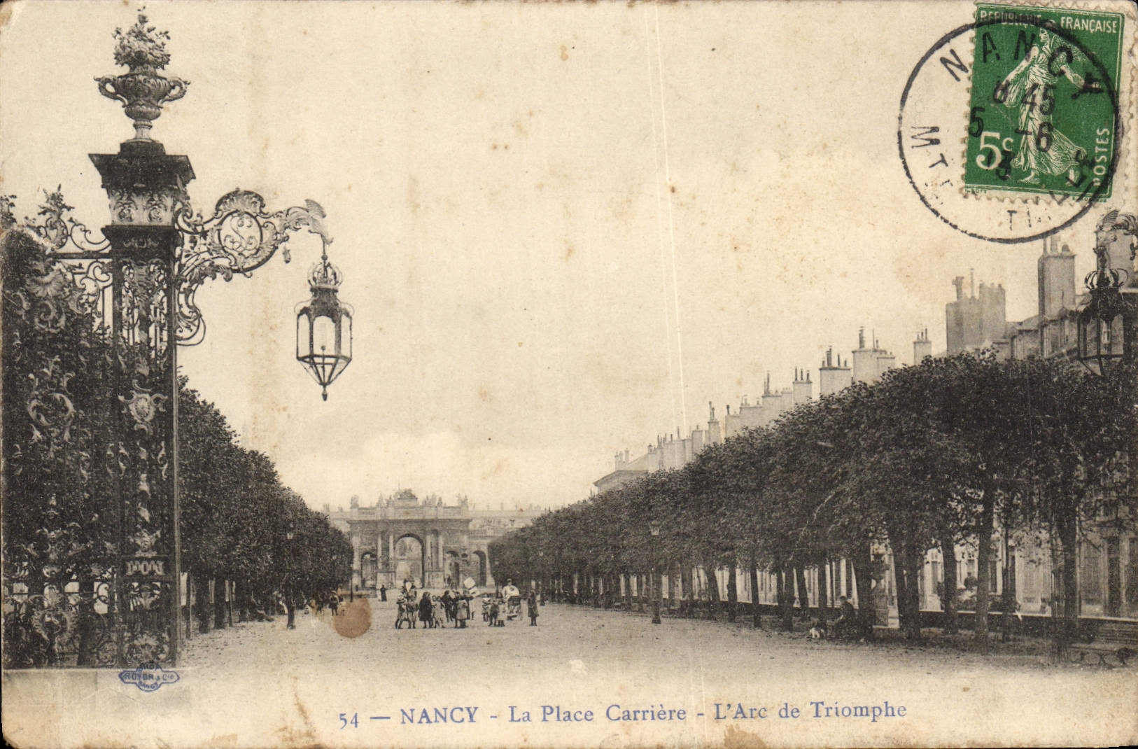 CPA Nancy La Place Carriere L'Arc Triomphe 