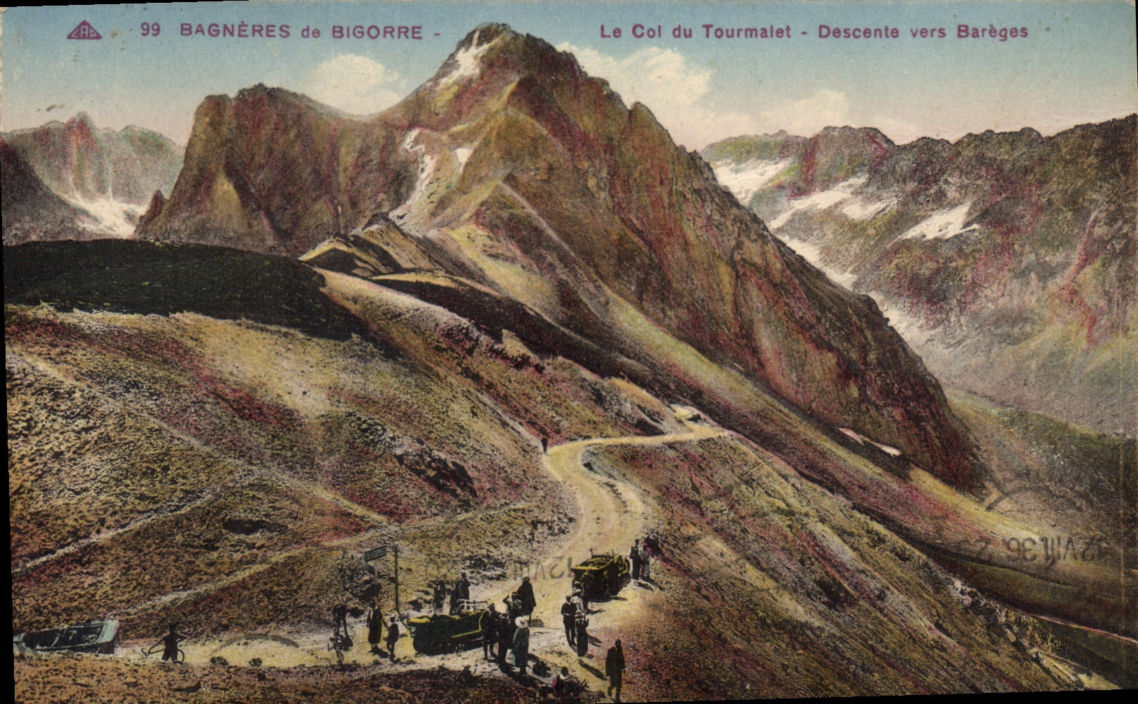 CPA Bagneres de Bigorre Le Col du Tourmalet Descante vers Bareges