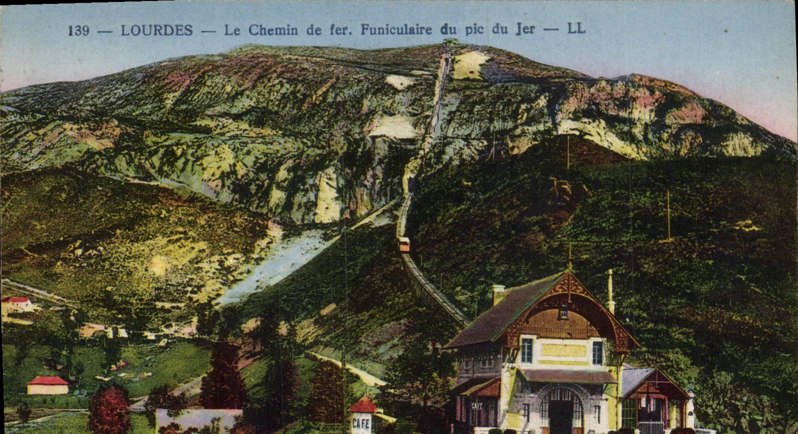 CPA Lourdes Le Chemin de fer Funiculaire du pic du Jer 