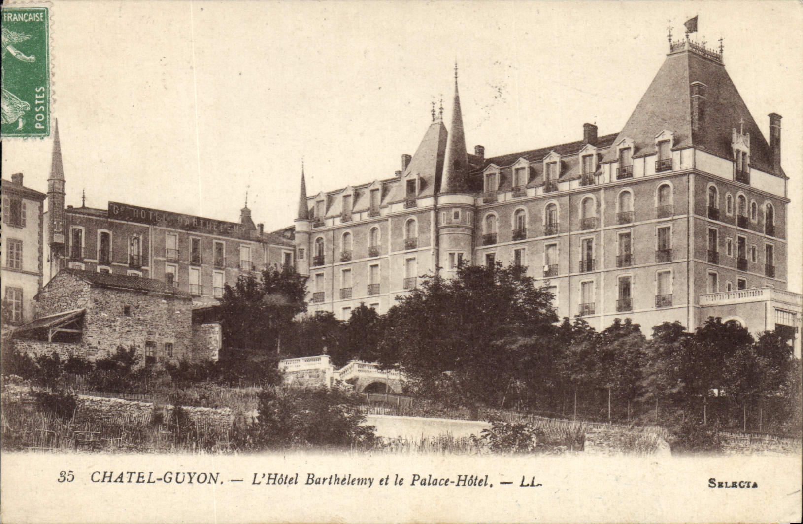 CPA Chatel Guyon L'Hotel Barthelemy et le Palace Hotel 