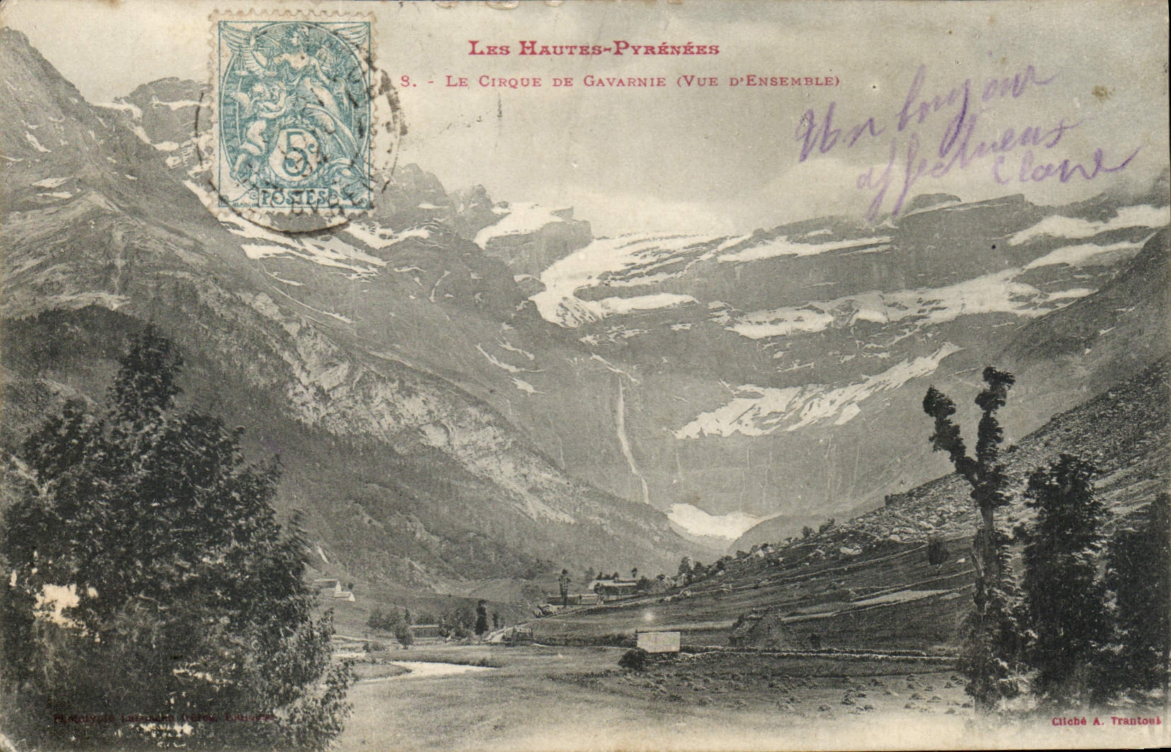 CPA Les Hautes Pyrenees Le Cirque de Gavarnie vue d'ensemble 