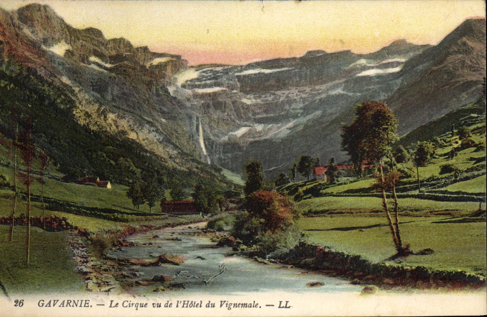 CPA Gavarnie Le Cirque vu de l'Hotel du Vignemale 