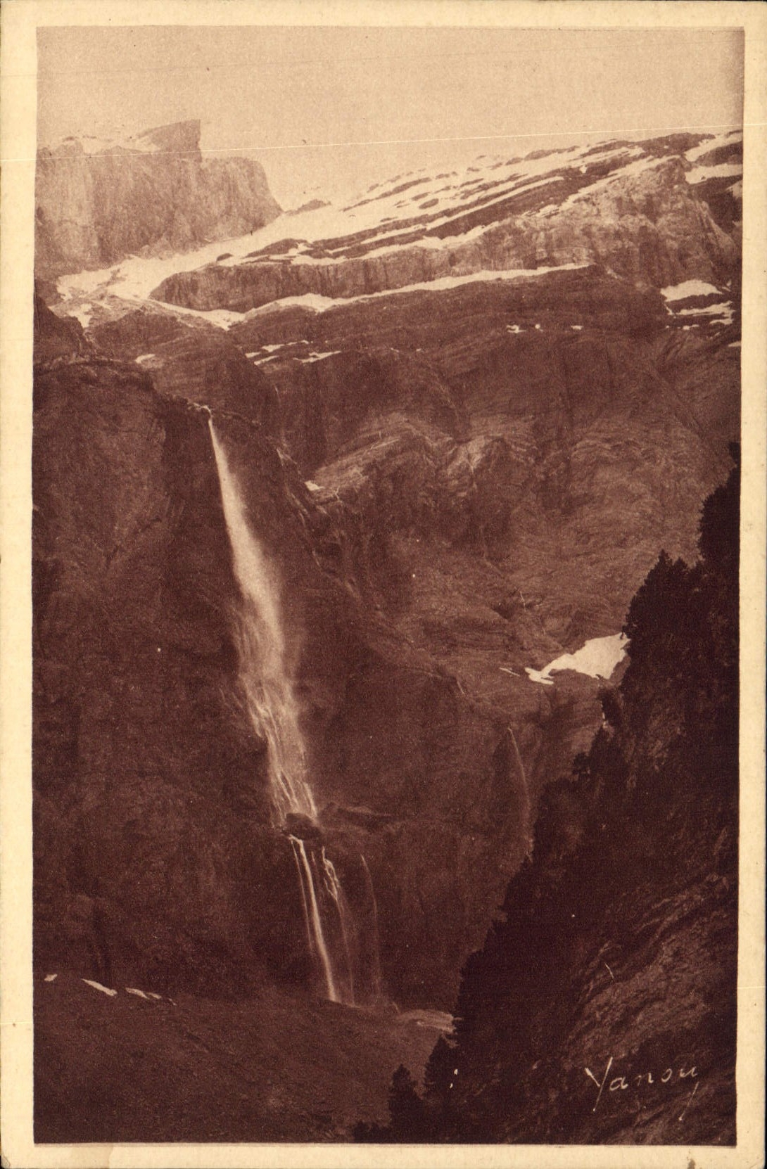 CPA Gavarnie La Grande Cascade Hauteur de Chute 