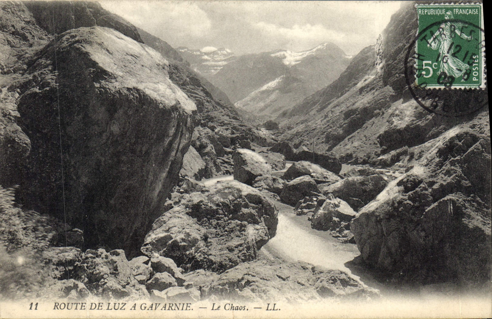 CPA Route de Luz a Gavarnie Le Chaos 