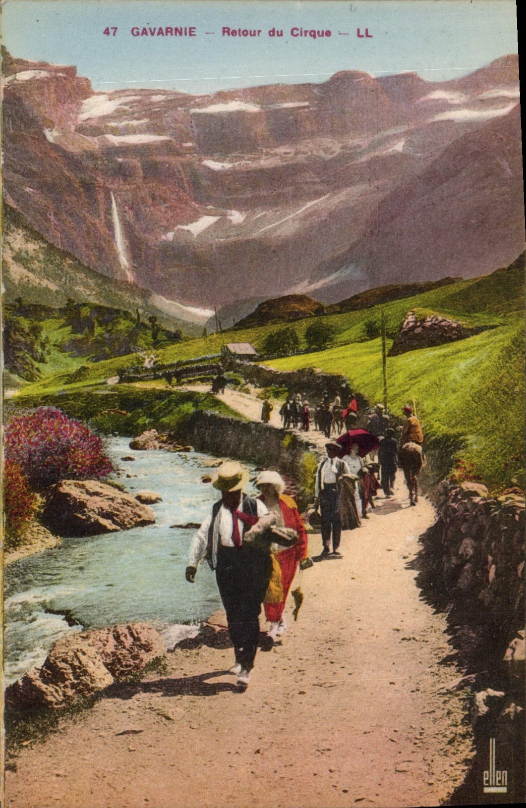 CPA Gavarnie Retour du Cirque 