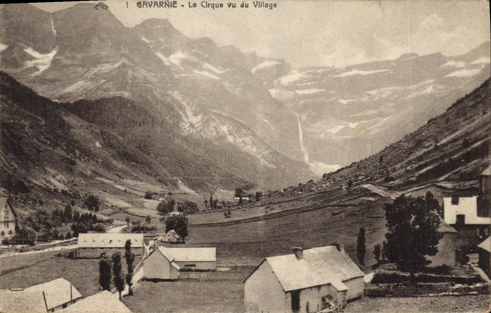 CPA Gavarnie Le Cirque vu du Village 