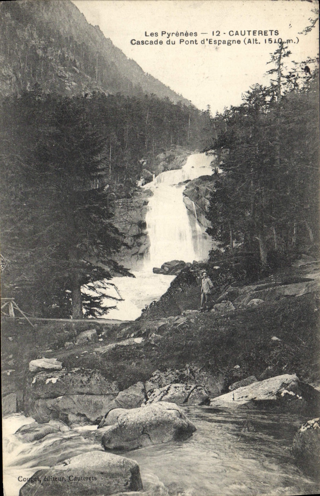 CPA Les Pyrenees Cauterets Cascade du Pont d'Espagne 