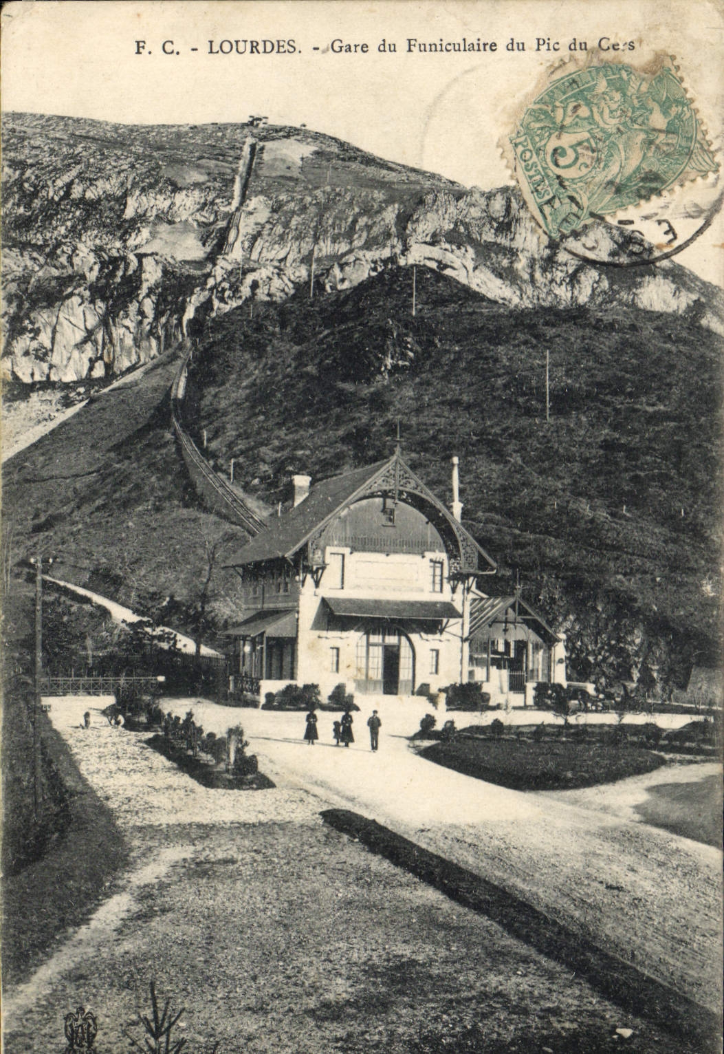 CPA Lourdes Gare du Funiculaire du Pic du Cers