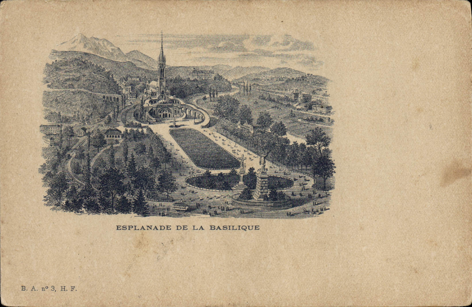 CPA Esplanade de la Basilique 