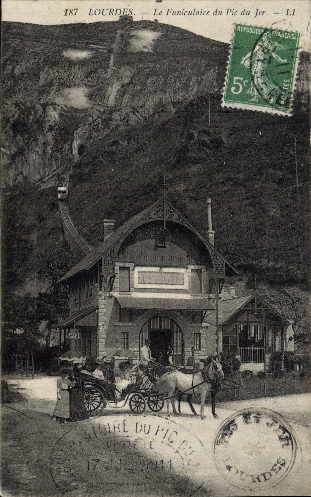 CPA Lourdes Le Funiculaire du Pic du Jer 