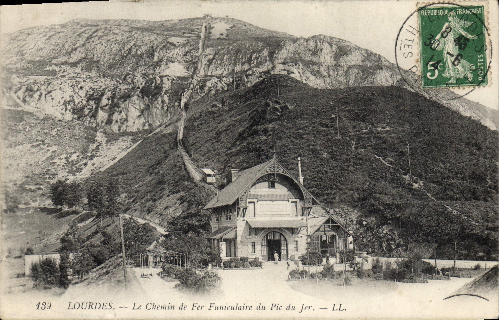 CPA Lourdes Le Chemin de Fer Funiculaire du Pic du Jer 