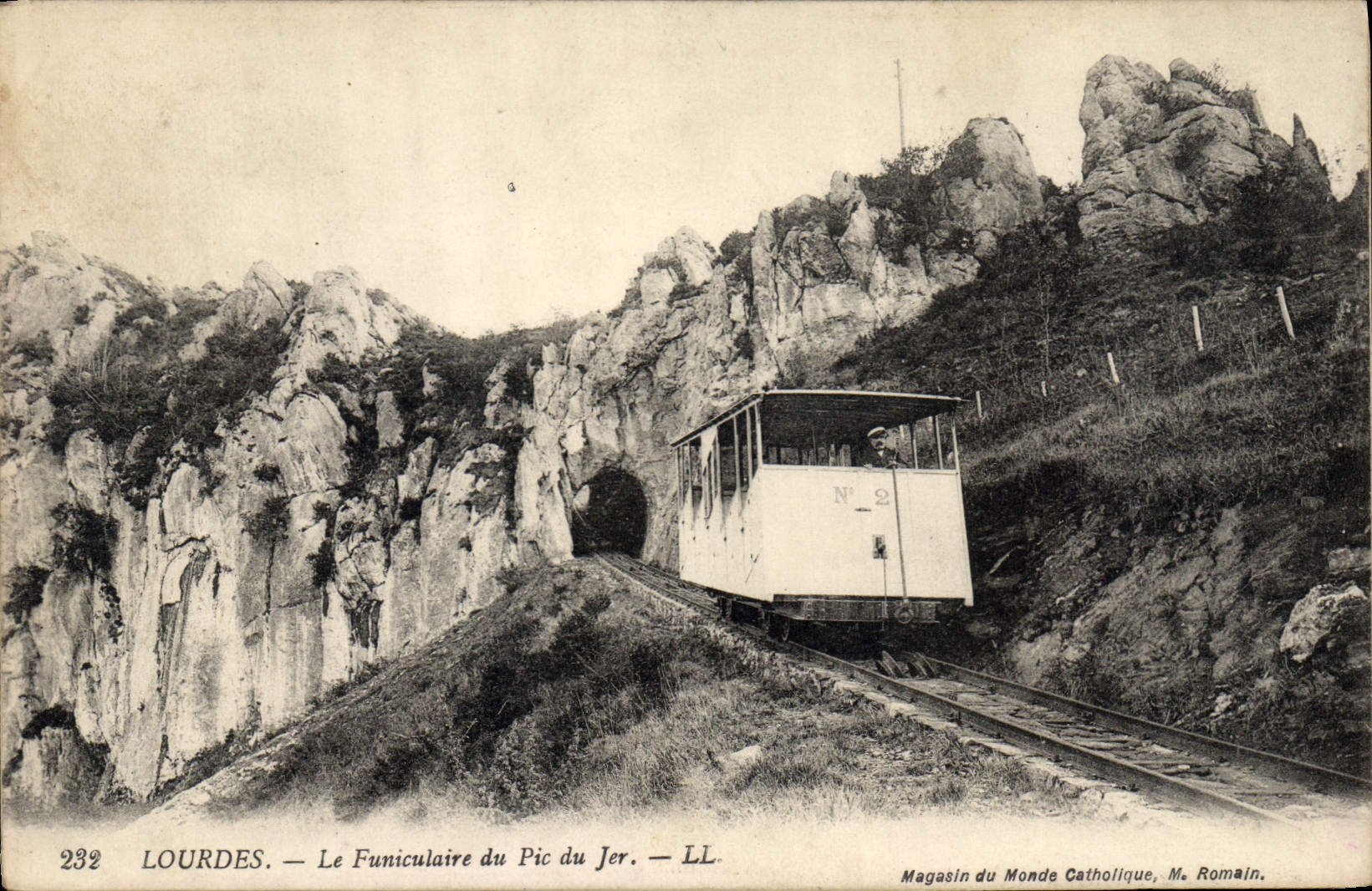 CPA Lourdes Le Funiculaire du Pic du Jer