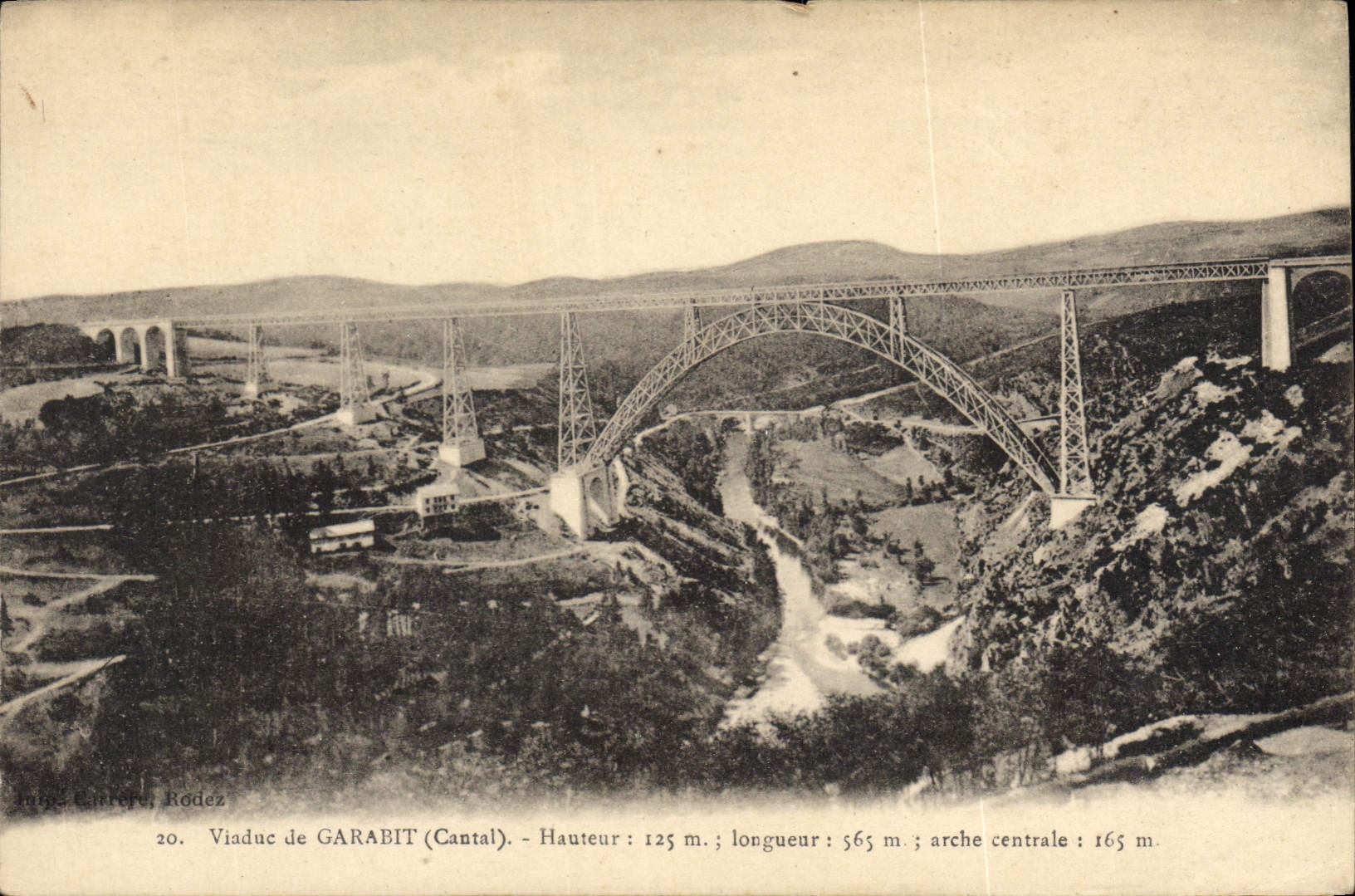 CPA Viaduc de Garabit Cantal Hauteur 