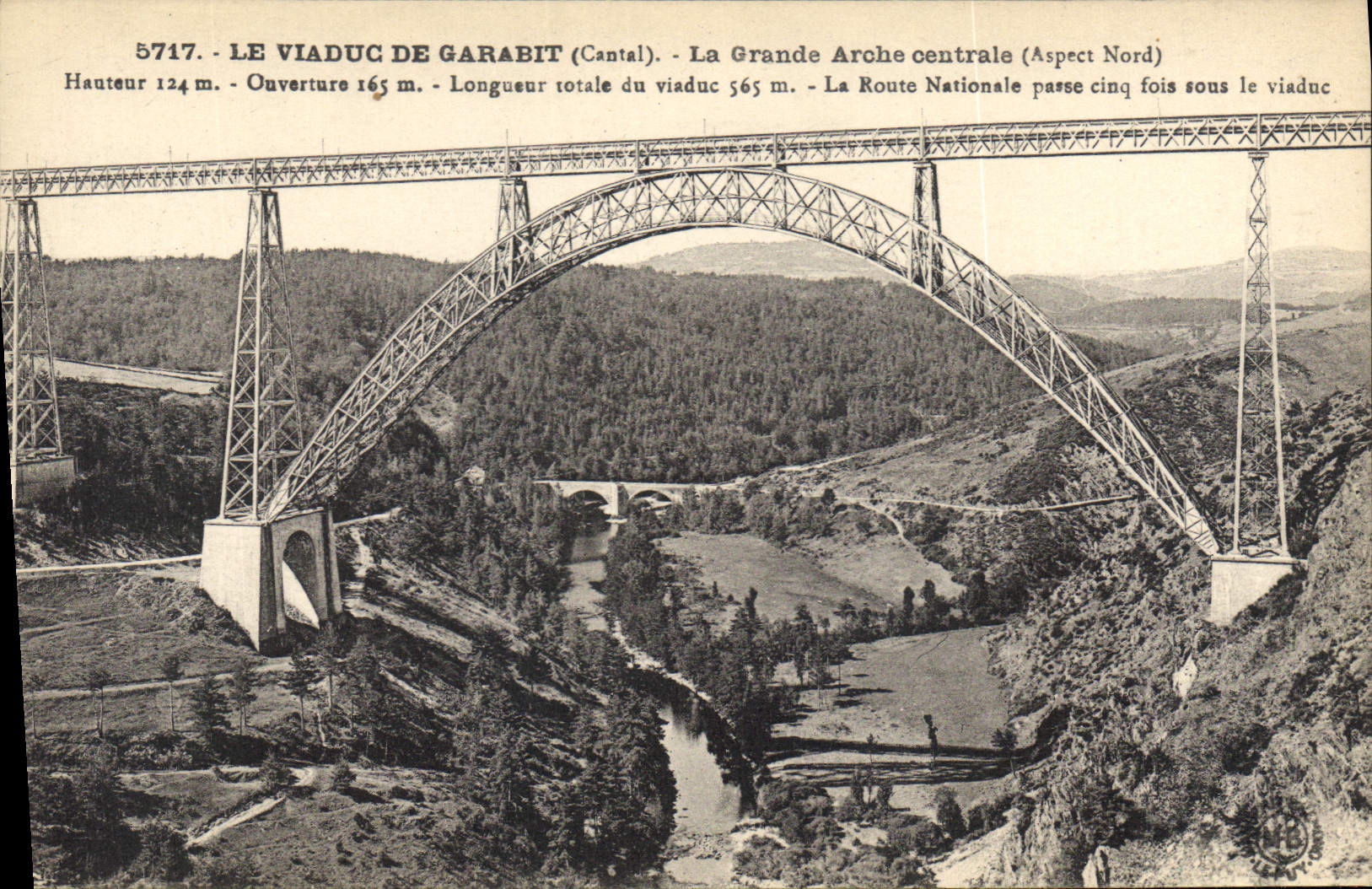 CPA Le Viaduc de Garabit Cantal La Grande Arche centrale Aspect Nord 