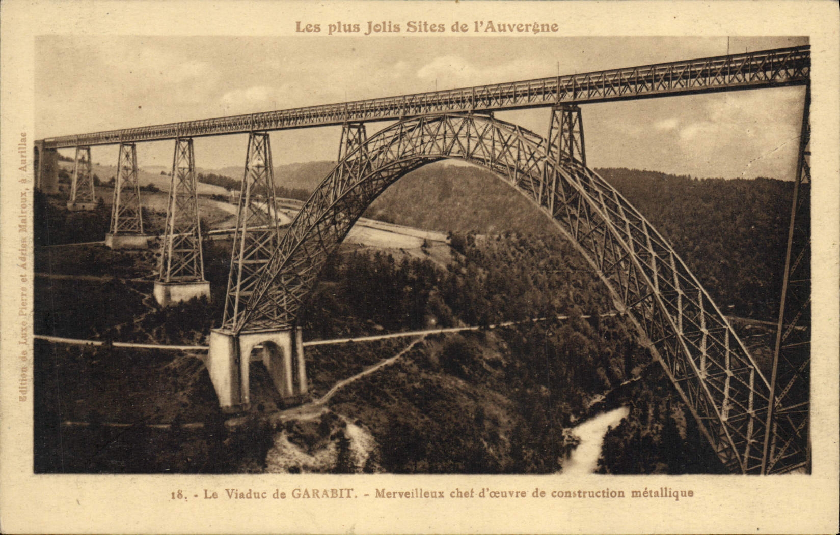CPA Les plus Jolis Sites de l'Auvergne Le Viaduc de Garabit Merveilleux Chef d'Ceuvre de Constructio