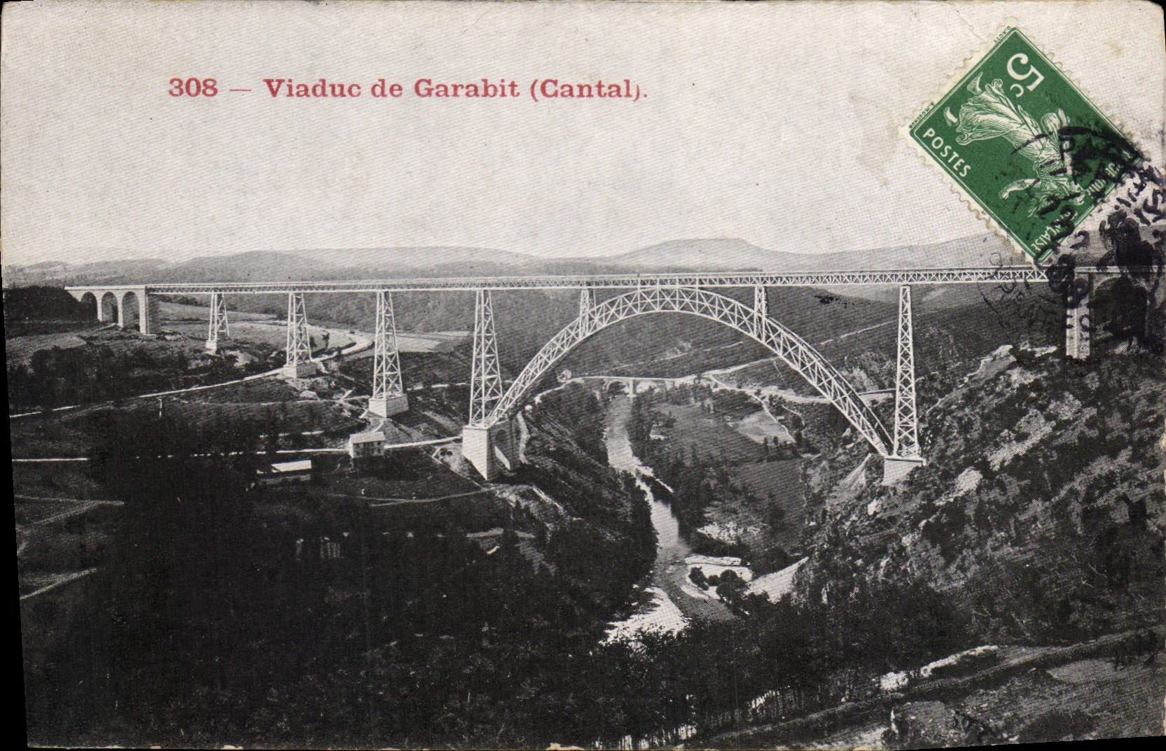 CPA Viaduc de Garabit Cantal 