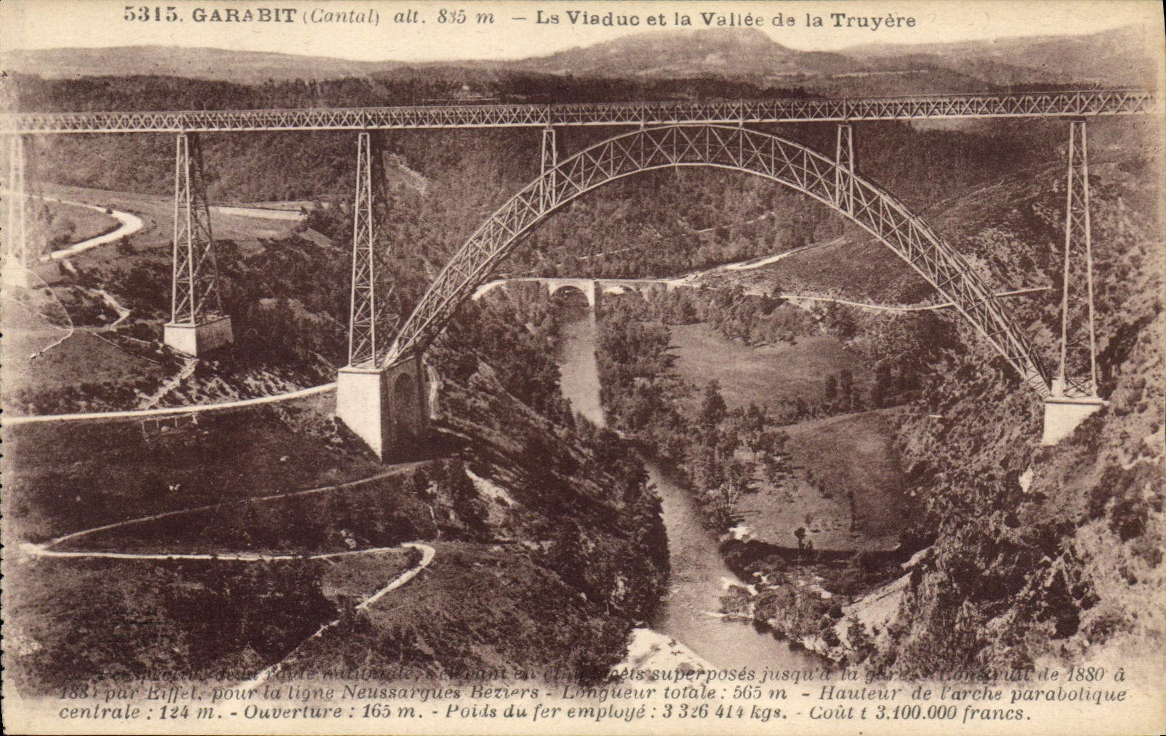 CPA Garabit La Viaduc et la Vallee de la Truyere 