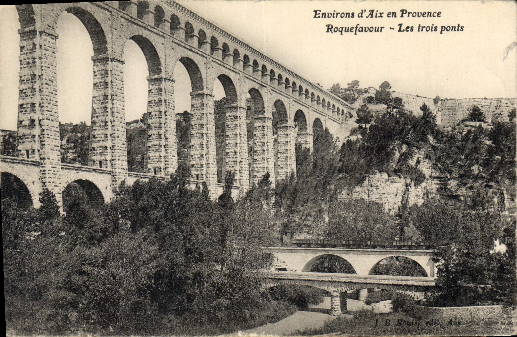 CPA Environs d'Aix en Provence Roquefavour Les Trois Ponts 