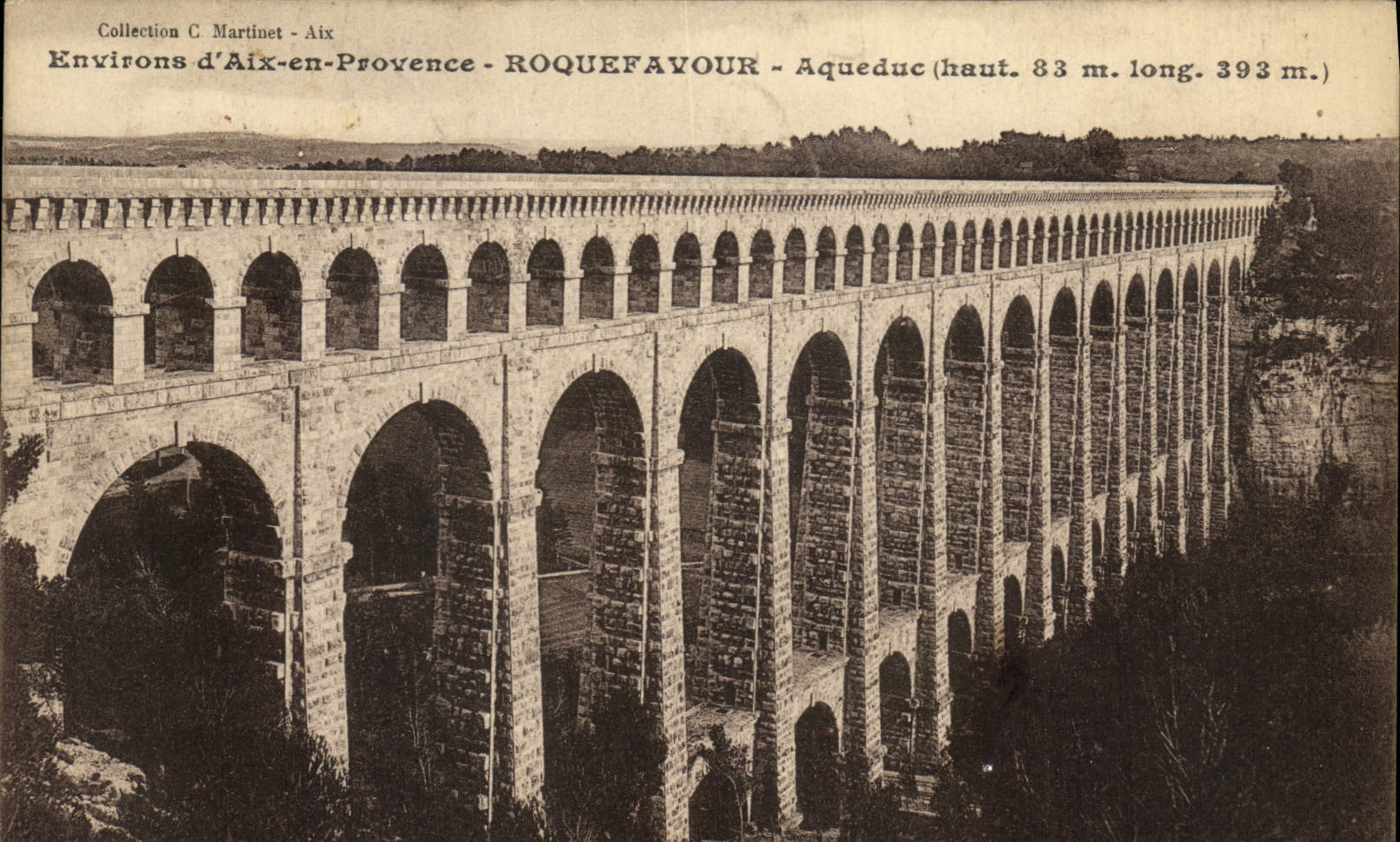 CPA Environs d'Aix en Provence Roquefavour Aqueduc 