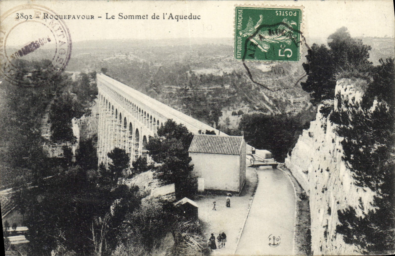 CPA Roquefavour Le Sommet de L'Aqueduc