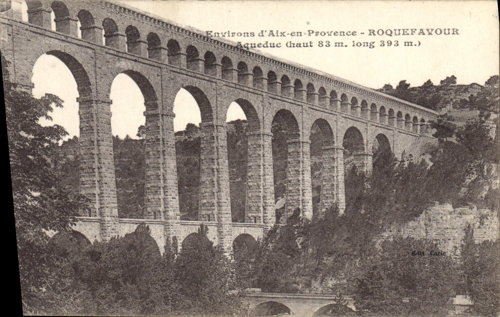 CPA Environs d'Aix en Provence Roquefavour Aqueduc 